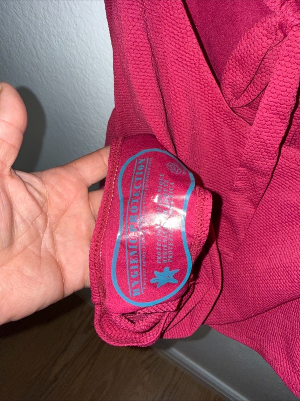 Halter One-Piece Swimsuit in Raspberry - Picture 3 of 4